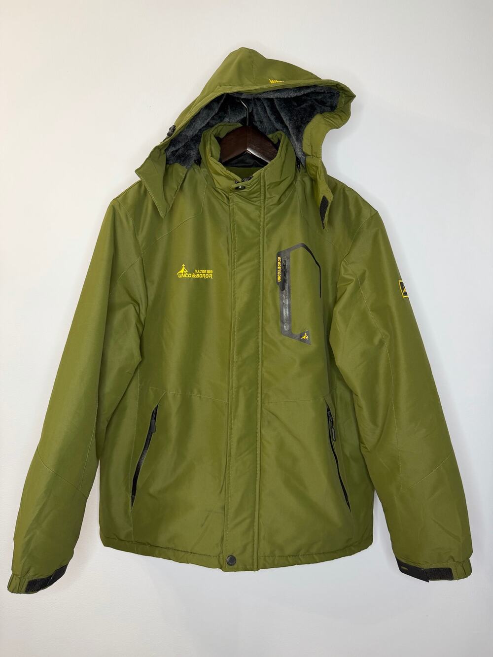 MOERDENG Men's Waterproof Ski Jacket Warm Winter Snow Coat Green Sz M